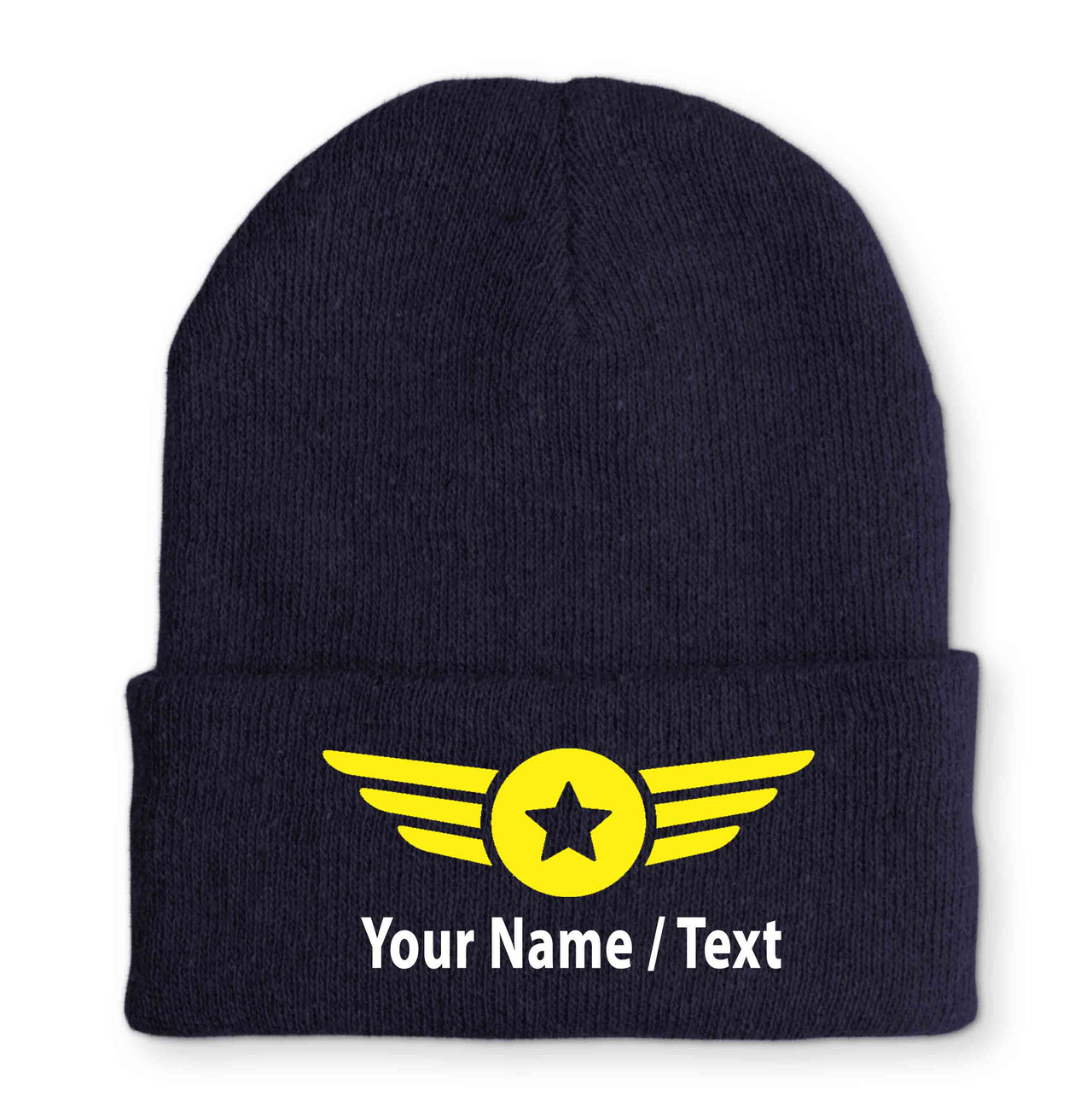 Custom Name & Badge (4) Embroidered Beanies