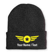 Thumbnail for Custom Name & Badge (4) Embroidered Beanies