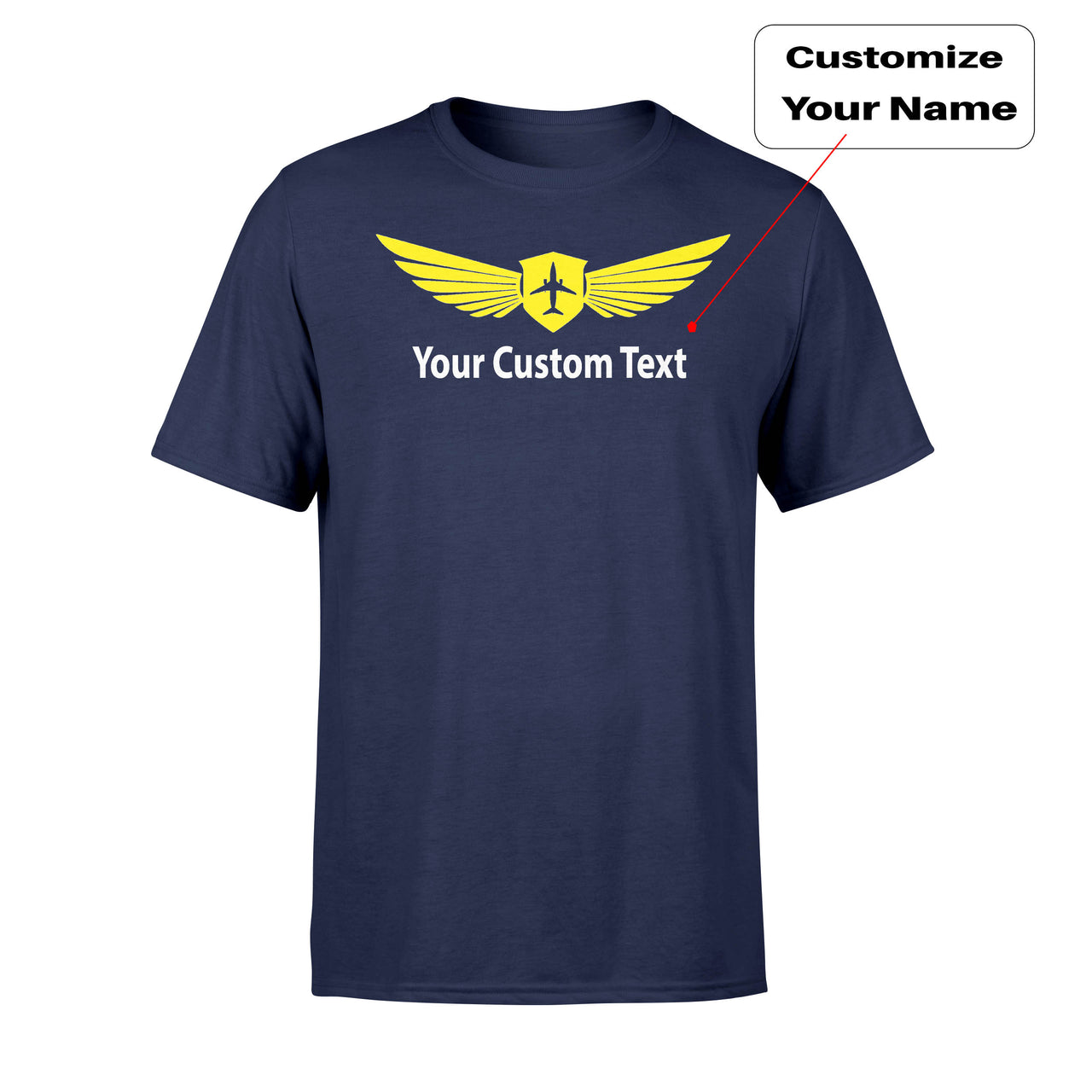 Custom Name (2) & Badge Designed T-Shirts