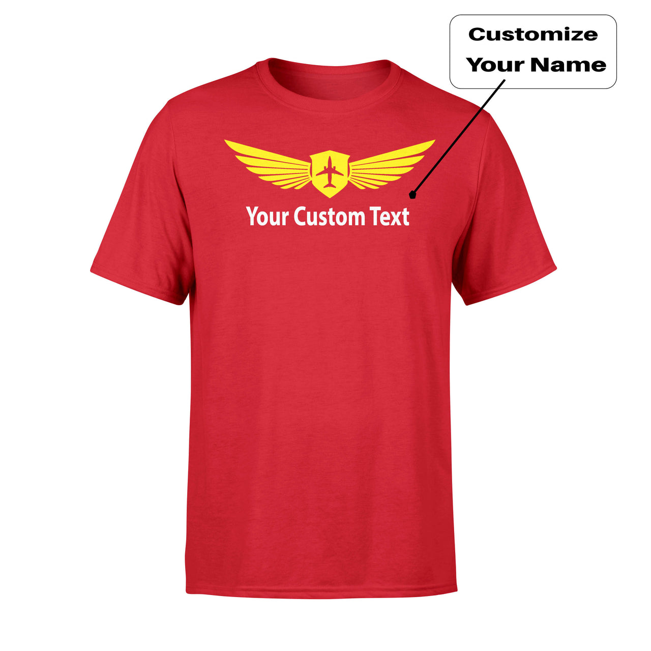 Custom Name (2) & Badge Designed T-Shirts
