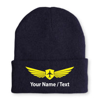 Thumbnail for Custom Name & Badge (2) Embroidered Beanies