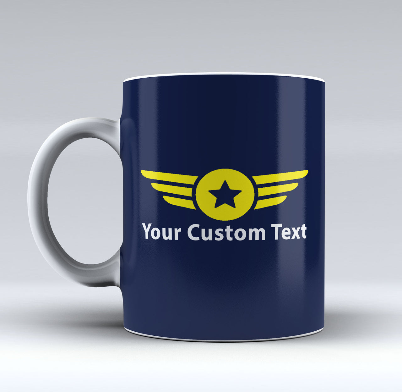 Custom Name & Badge (4) Designed Mugs