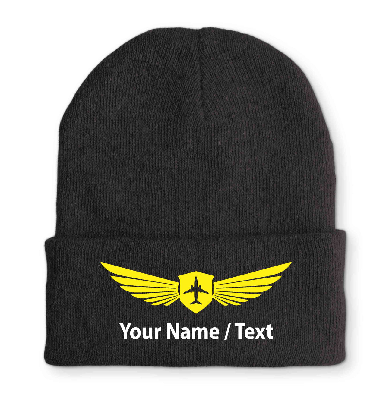 Custom Name & Badge (2) Embroidered Beanies