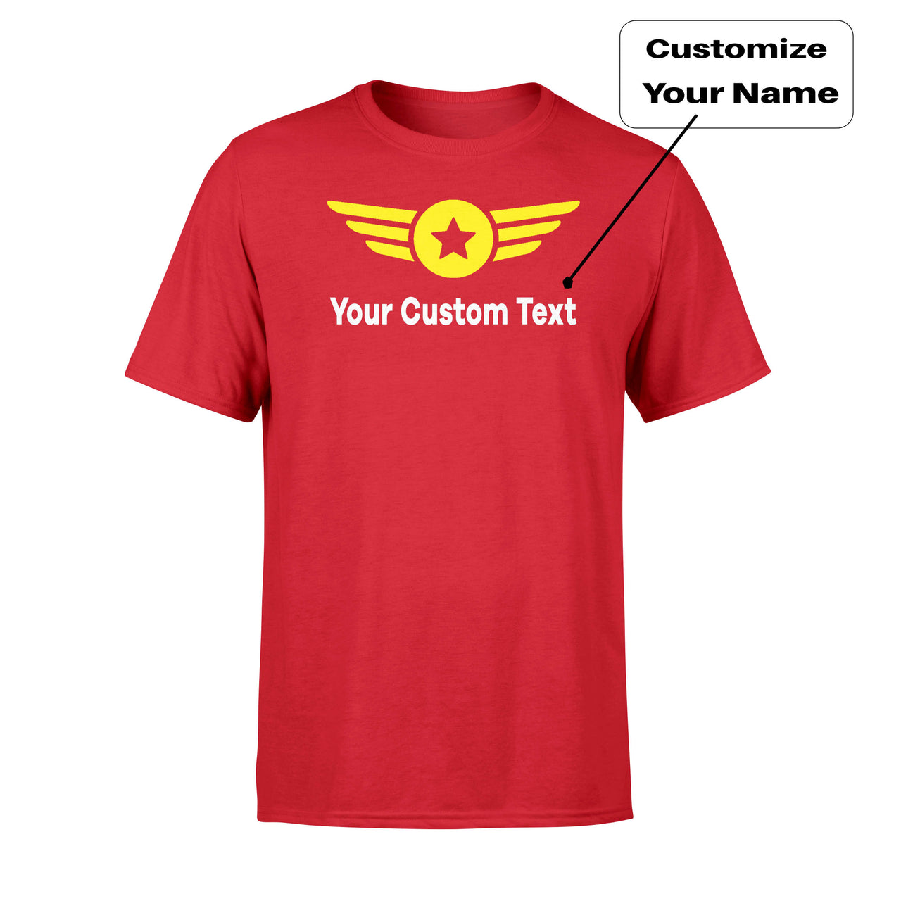 Custom Name (4) & Badge Designed T-Shirts