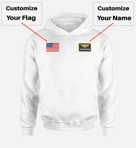 Custom Name & Badge & Flag Designed Hoodies