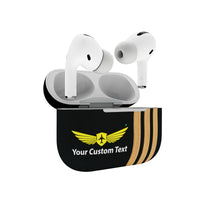 Thumbnail for Customizable Name & Special Golden Pilot Epaulettes Airpods 