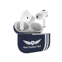 Thumbnail for Customizable Name & Special Silver Pilot Epaulettes Airpods 