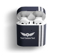 Thumbnail for Customizable Name & Special Silver Pilot Epaulettes Designed AirPods Cases