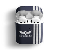 Thumbnail for Customizable Name & Special Silver Pilot Epaulettes Designed AirPods Cases