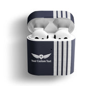 Thumbnail for Customizable Name & Special Silver Pilot Epaulettes Designed AirPods Cases
