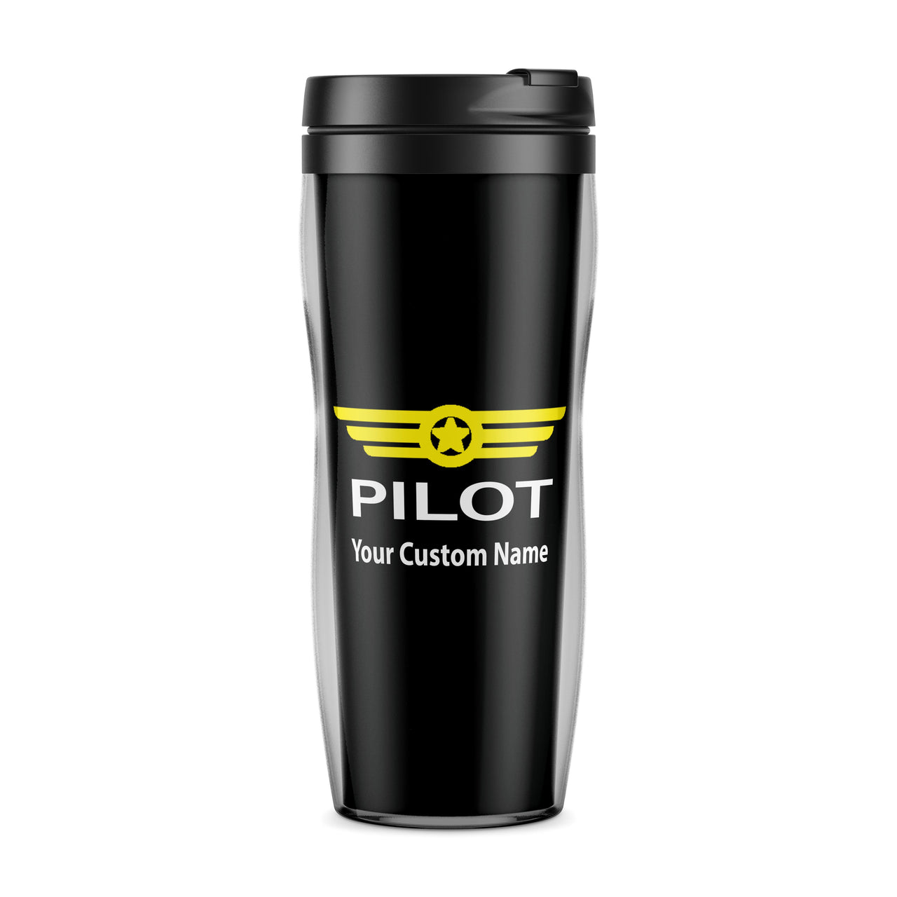 Custom Name & Pilot & Badge Designed Travel Mugs