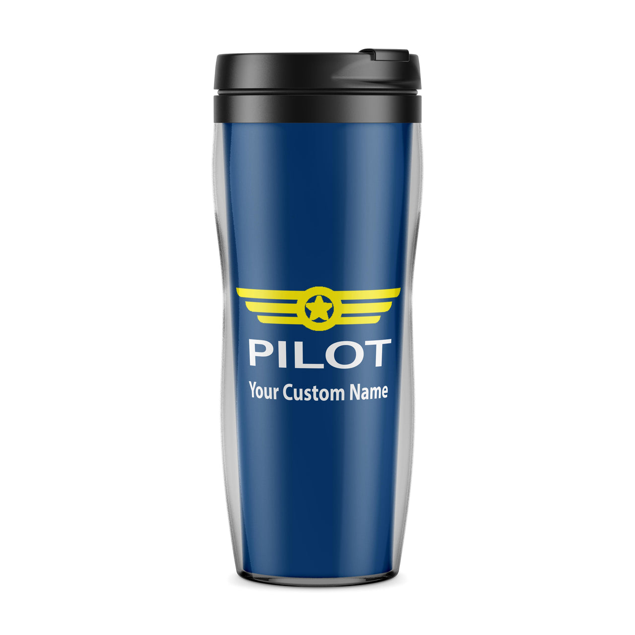 Custom Name & Pilot & Badge Designed Travel Mugs