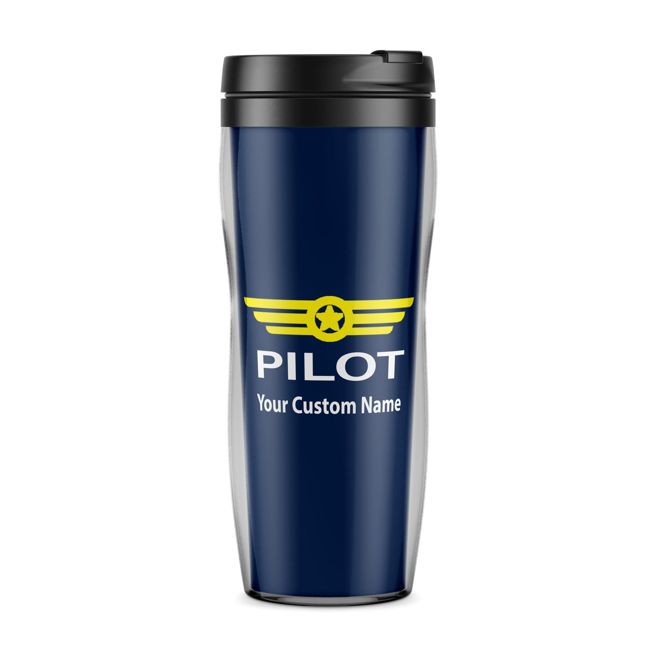Custom Name & Pilot & Badge Designed Travel Mugs