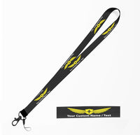 Thumbnail for Custom Name & Text (Badge 2) Designed Lanyard & ID Holders