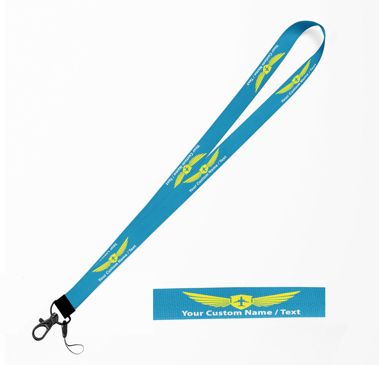 Custom Name & Text (Badge 2) Designed Lanyard & ID Holders