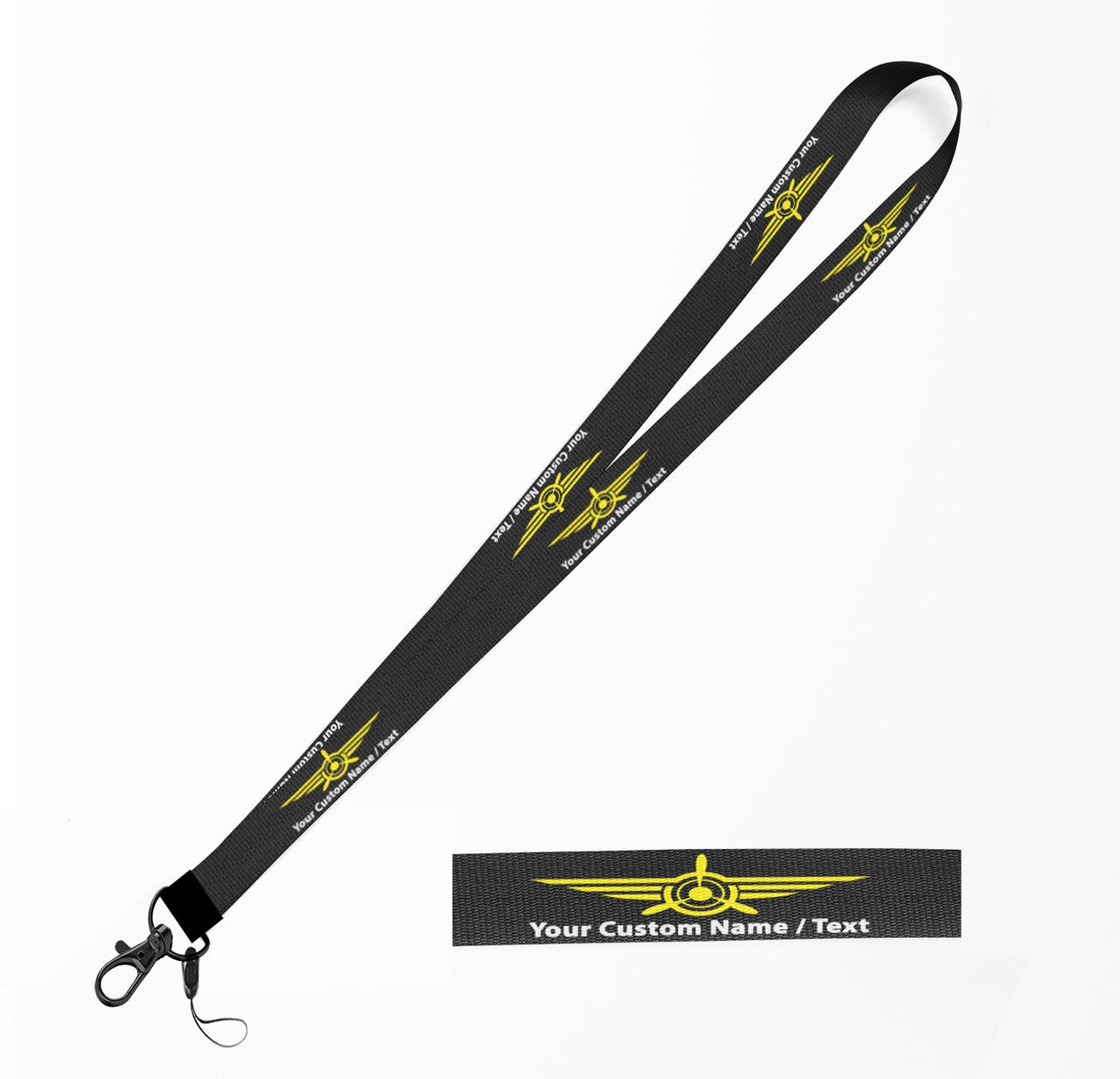 Custom Name & Text (Badge 3) Designed Lanyard & ID Holders