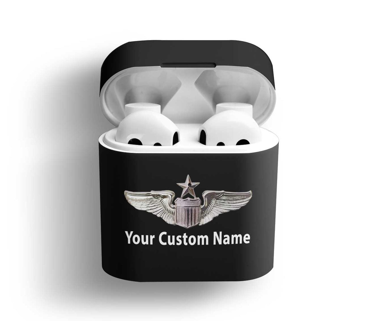 Custom Name (US Air Force & Star) Designed AirPods Cases