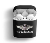 Thumbnail for Custom Name (US Air Force & Star) Designed AirPods Cases