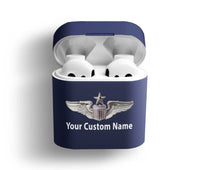 Thumbnail for Custom Name (US Air Force & Star) Designed AirPods Cases