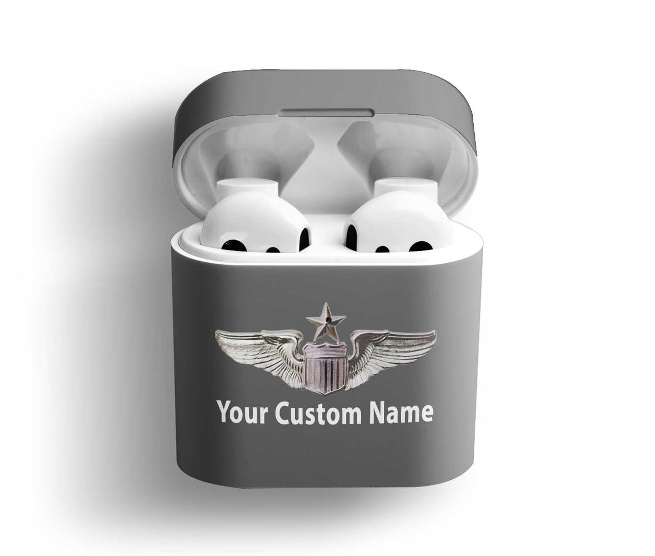 Custom Name (US Air Force & Star) Designed AirPods Cases