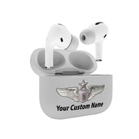 Thumbnail for Custom Name (US Air Force & Star) Designed Airpods 