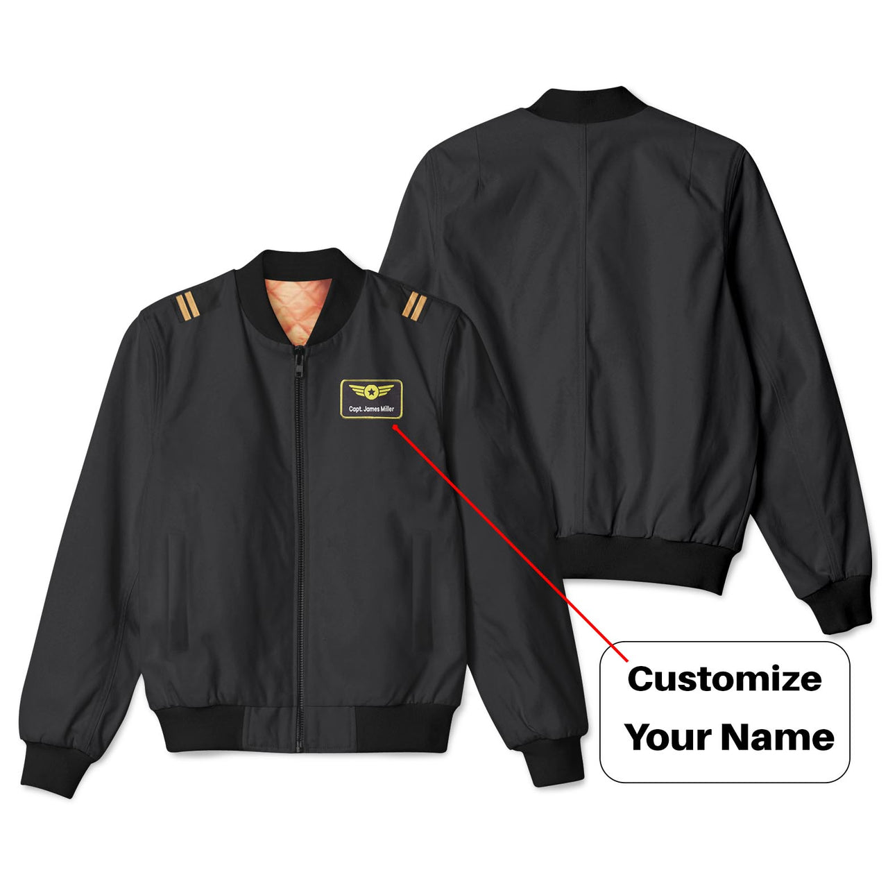 Customizable Name & Badge (5) Designed 3D Pilot Bomber Jackets