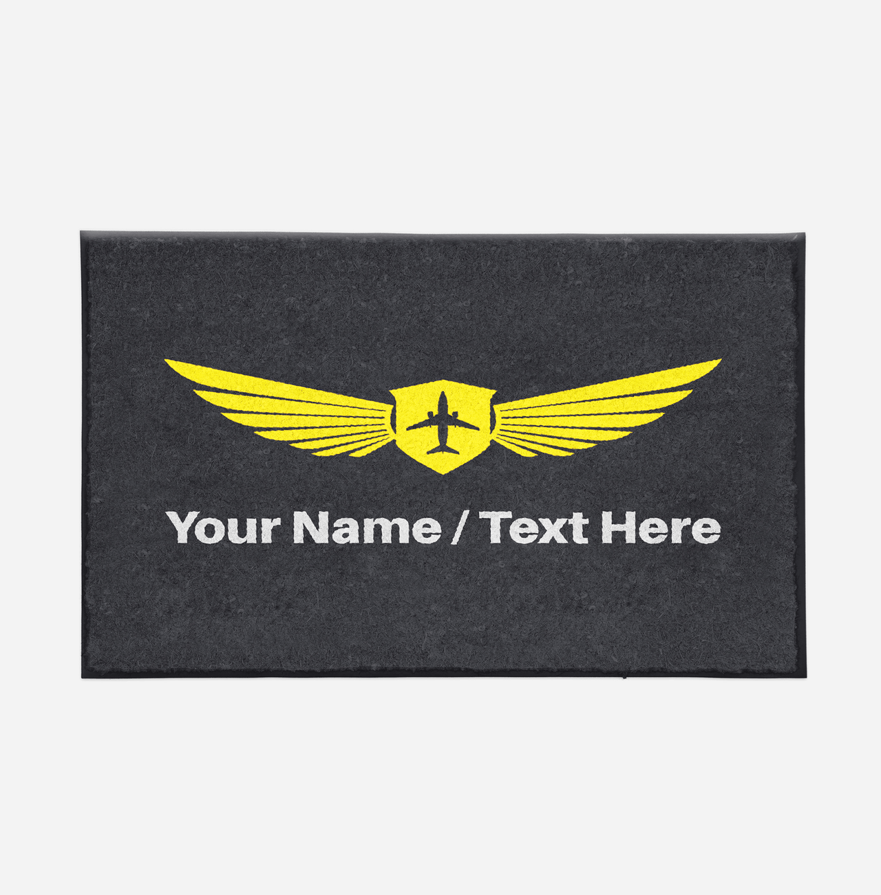 Customizable Name & Badge Designed Door Mats Aviation Shop 