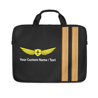 Thumbnail for Customizable Name & Golden Pilot Epaulettes (4,3,2 Lines) Laptop & Tablet Bags