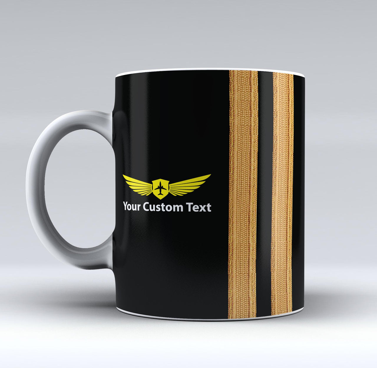Customizable Name & Special Golden Epaulettes Designed Mugs