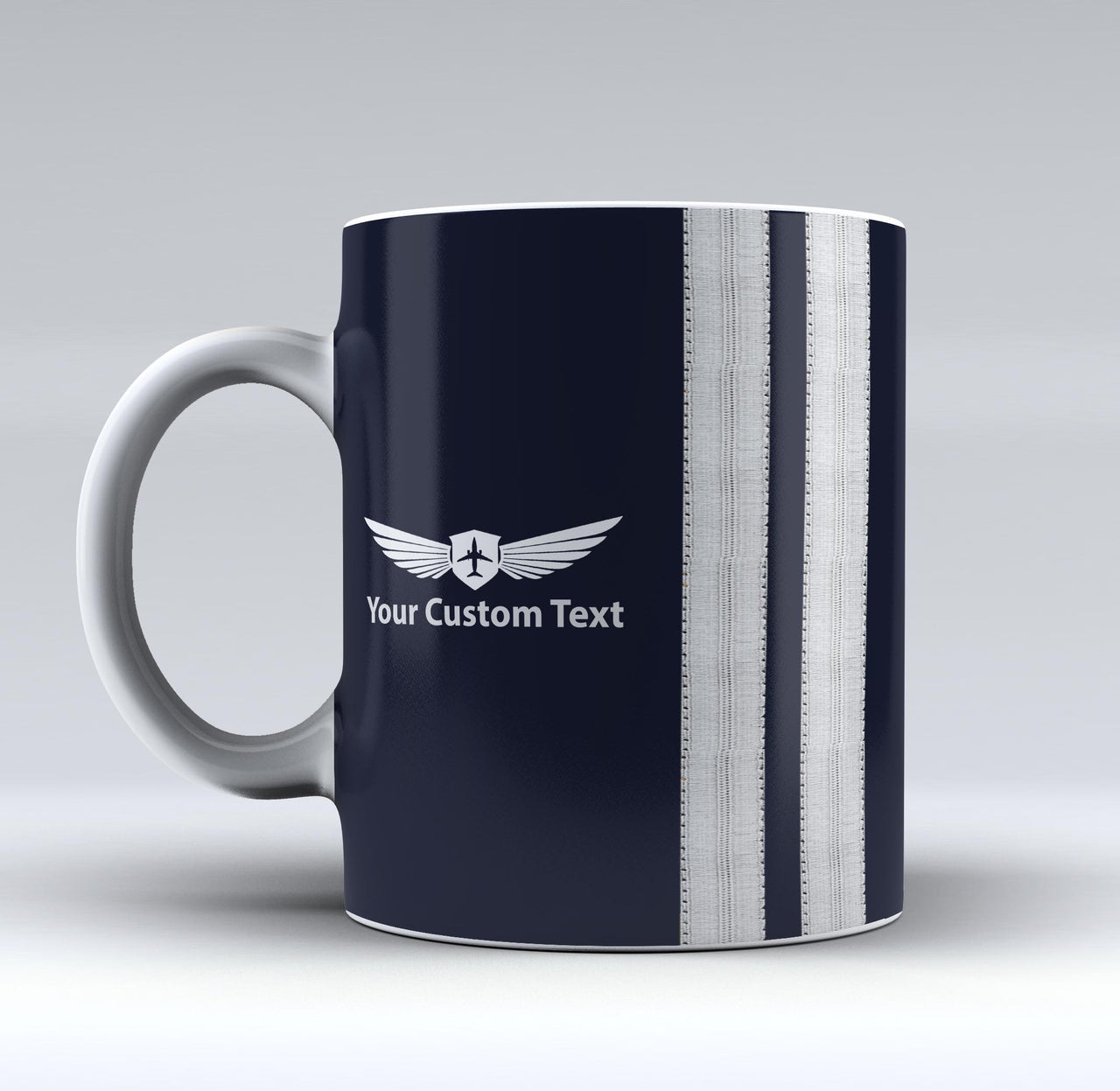 Customizable Name & Special Silver Epaulettes Designed Mugs
