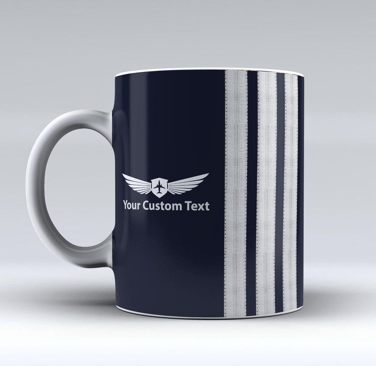 Customizable Name & Special Silver Epaulettes Designed Mugs