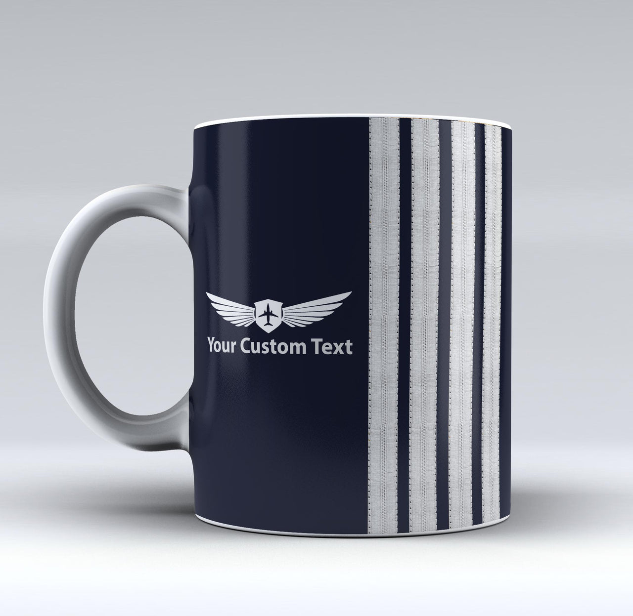Customizable Name & Special Silver Epaulettes Designed Mugs