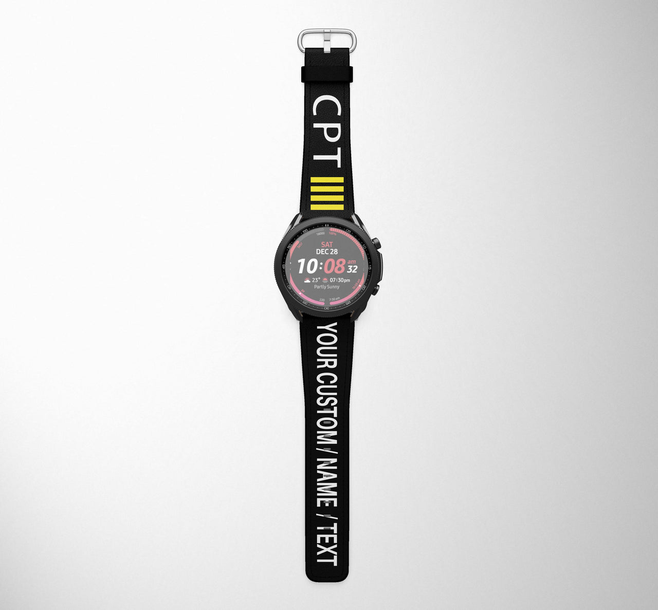 Customizable TEXT & CPT 4 Lines Designed Samsung & Huawei Watch Bands