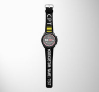 Thumbnail for Customizable TEXT & CPT 4 Lines Designed Samsung & Huawei Watch Bands