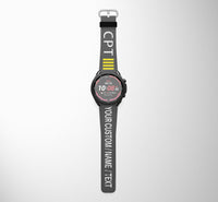 Thumbnail for Customizable TEXT & CPT 4 Lines Designed Samsung & Huawei Watch Bands