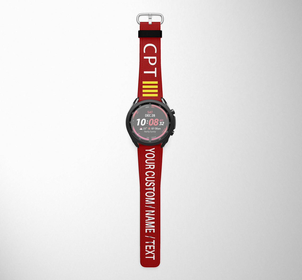 Customizable TEXT & CPT 4 Lines Designed Samsung & Huawei Watch Bands