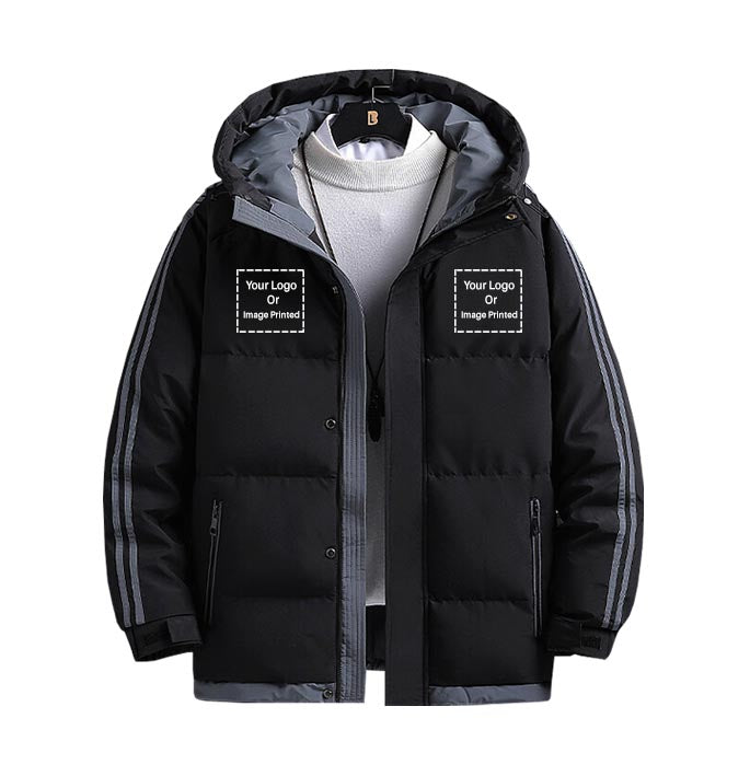 Custom TWO LOGOS Designed Thick Fashion Jackets