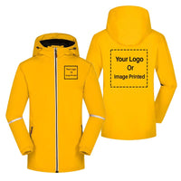 Thumbnail for Custom DOUBLE LOGOS Designed Rain Coats & Jackets