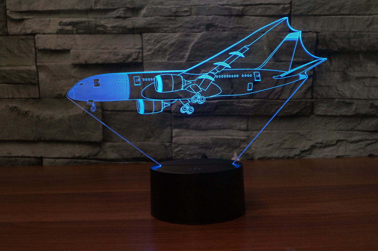 Beautiful Boeing 787 Dreamliner Designed 3D Lamp Aviation Shop 