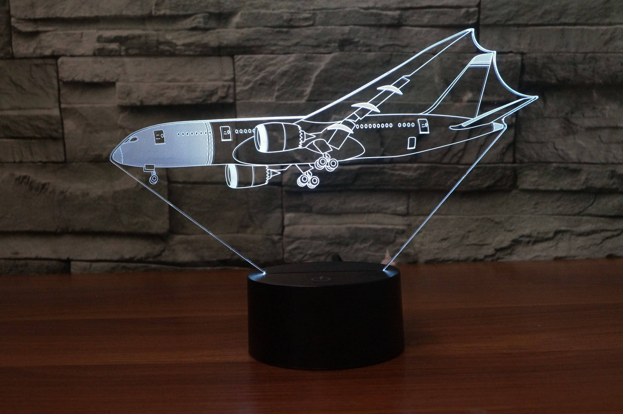 Beautiful Boeing 787 Dreamliner Designed 3D Lamp Aviation Shop 