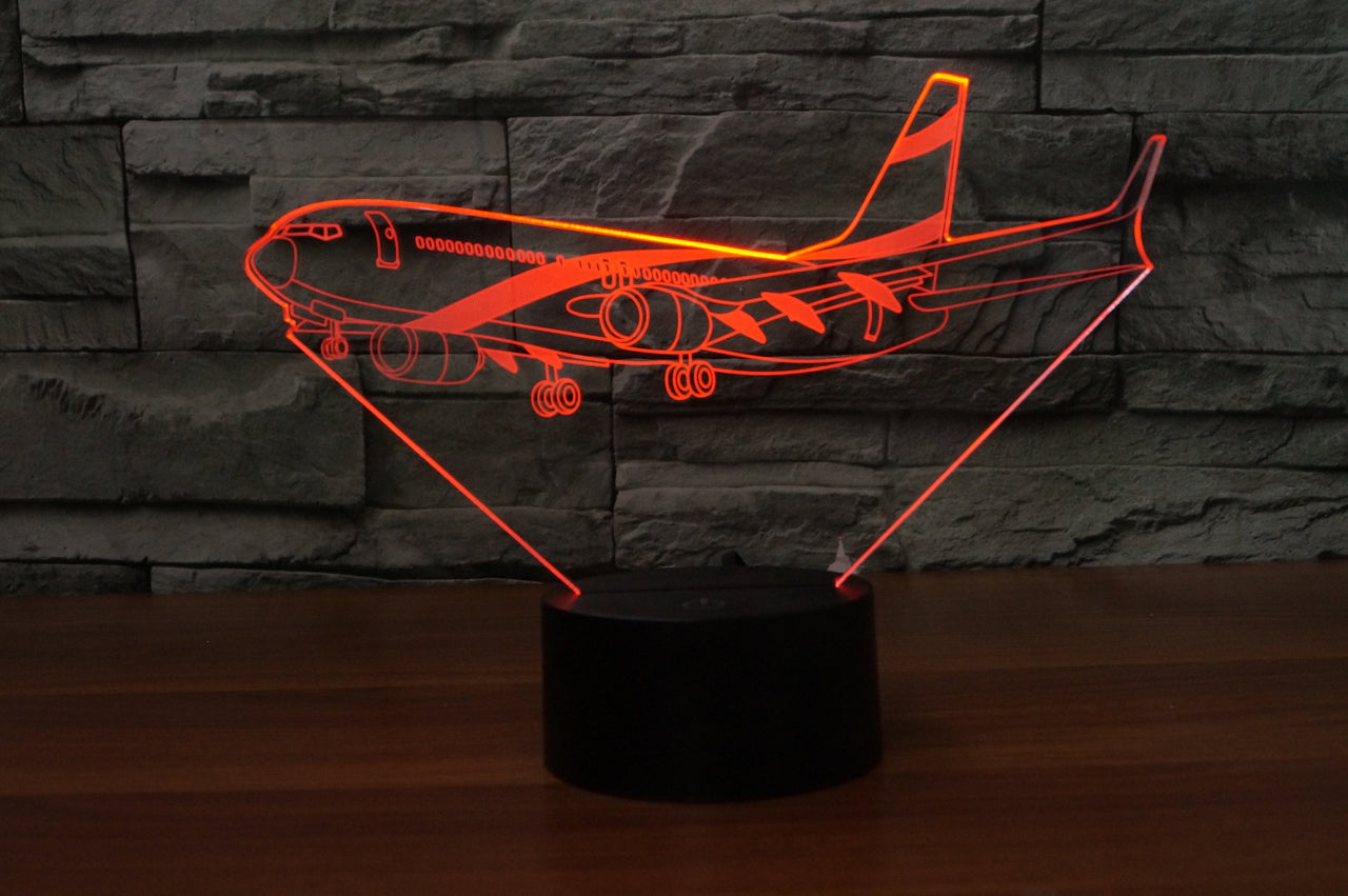 Landing Boeing 737 Designed 3D Lamp Aviation Shop 