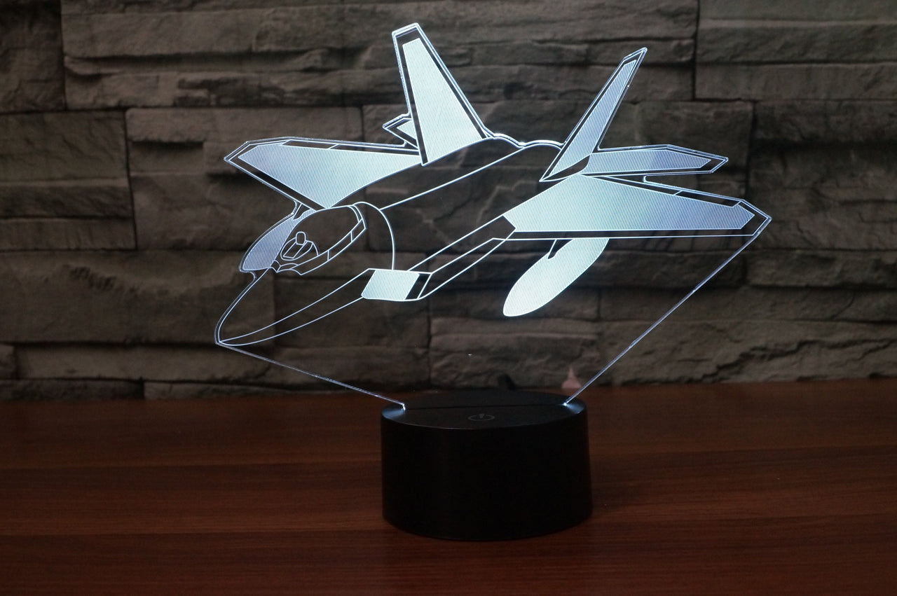 Very Detailed Fighting Falcon F35 Designed 3D Lamp Aviation Shop 