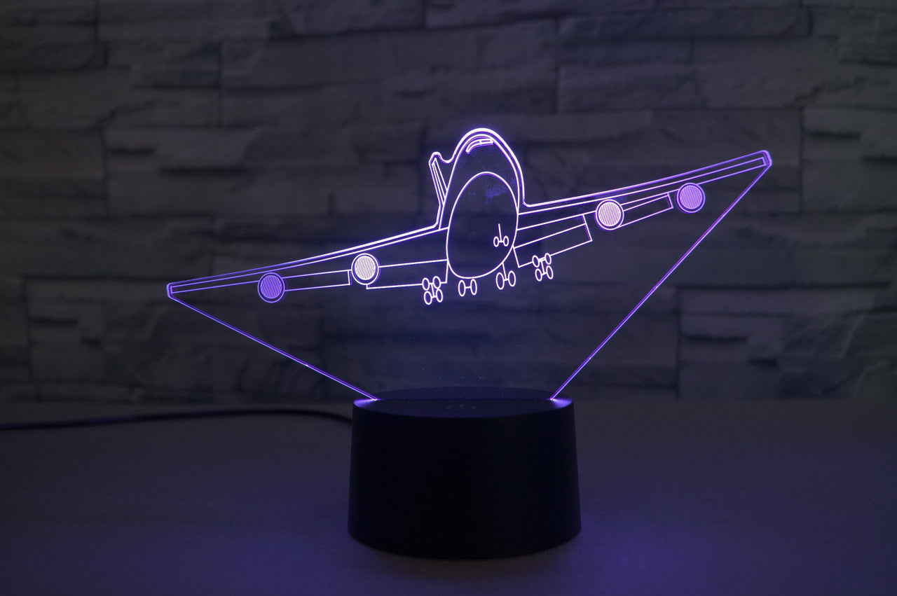Landing Boeing 747 Designed 3D Lamp Aviation Shop 