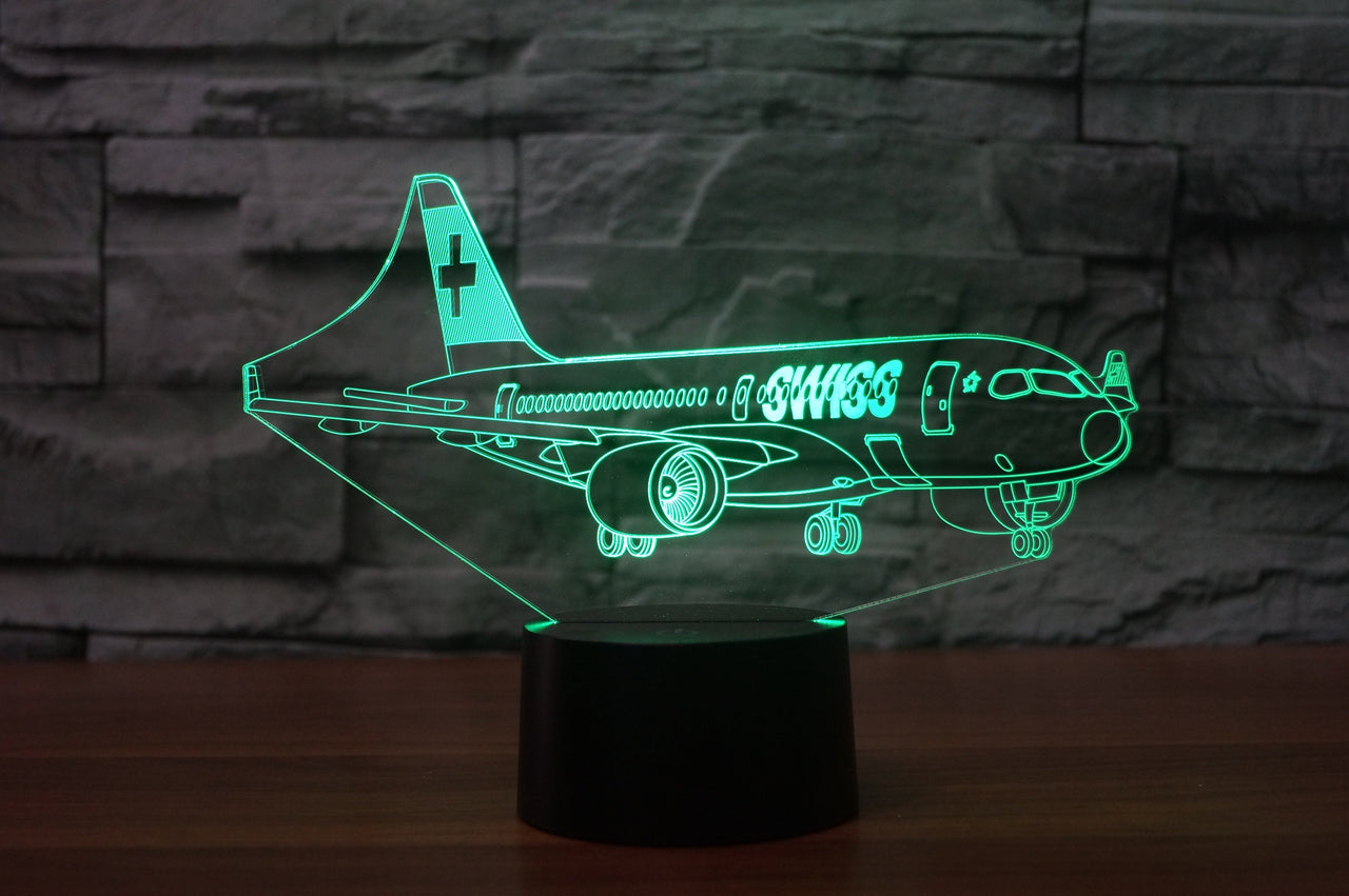 Swiss Airlines Bombardier CS100 Designed 3D Lamps Pilot Eyes Store 