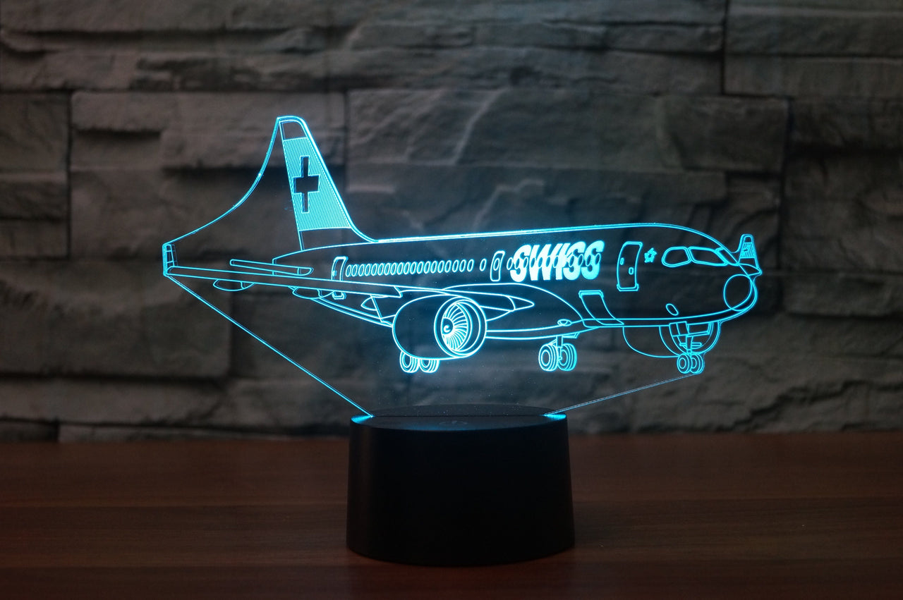 Swiss Airlines Bombardier CS100 Designed 3D Lamps Pilot Eyes Store 