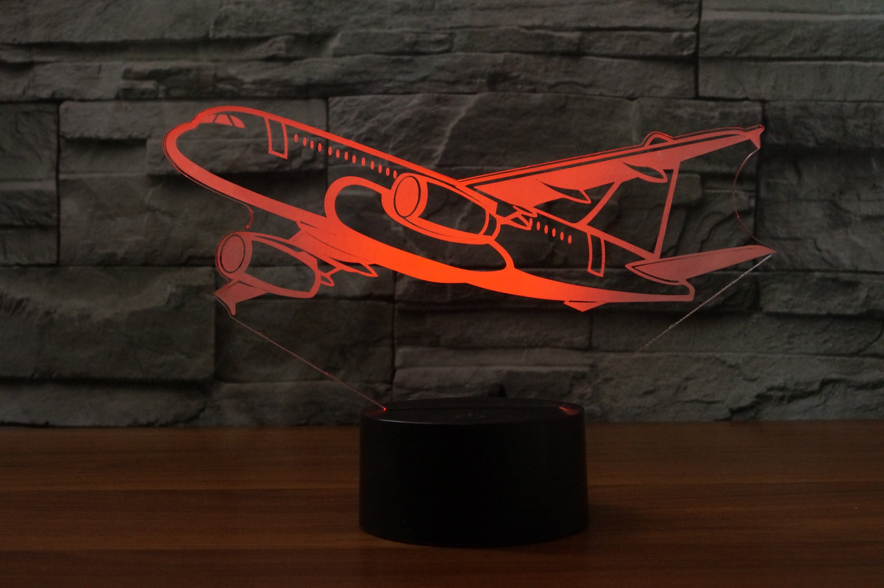 Amazing Silhouette of Airbus A320 Designed 3D Lamps Pilot Eyes Store 