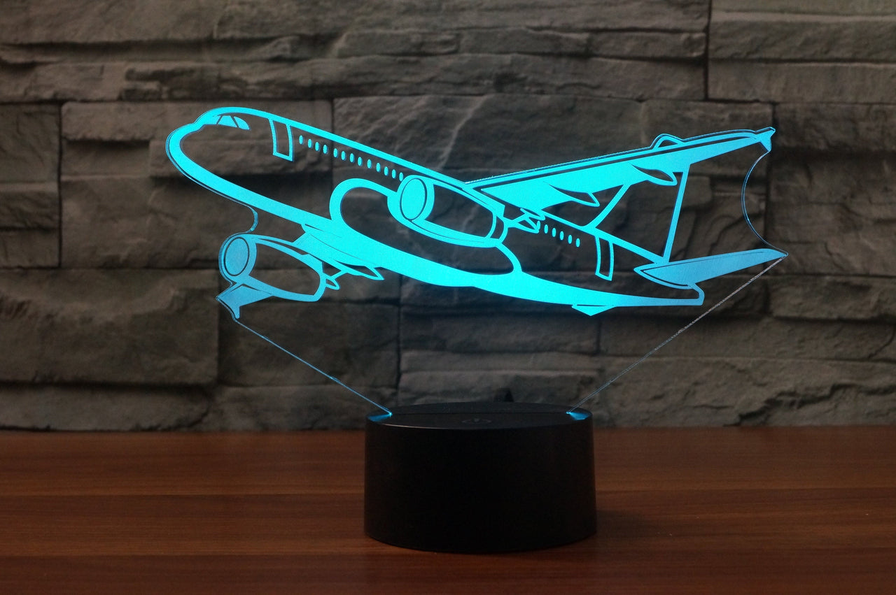 Amazing Silhouette of Airbus A320 Designed 3D Lamps Pilot Eyes Store 