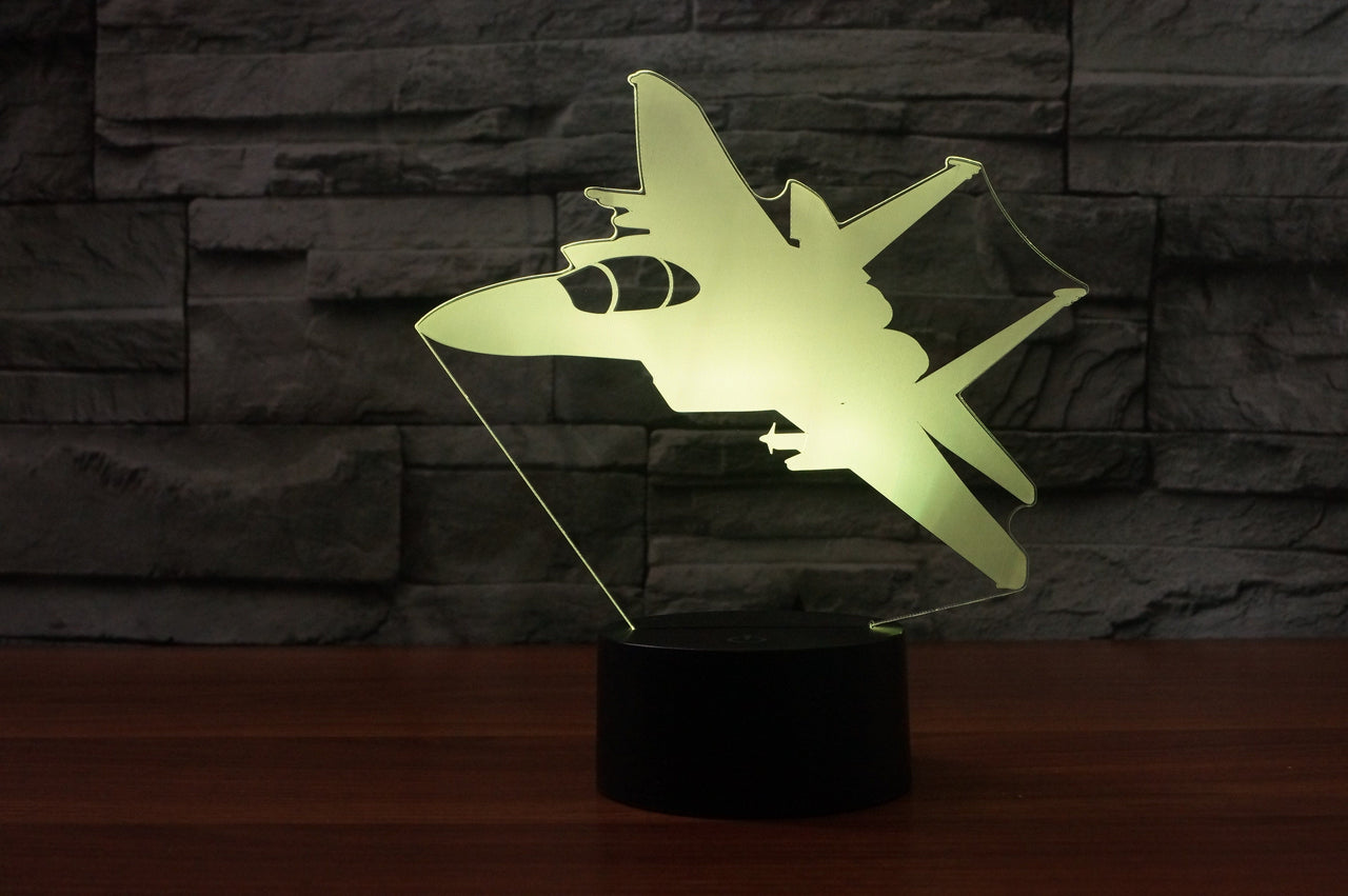 Cruising Military Jet Designed 3D Lamps Pilot Eyes Store 