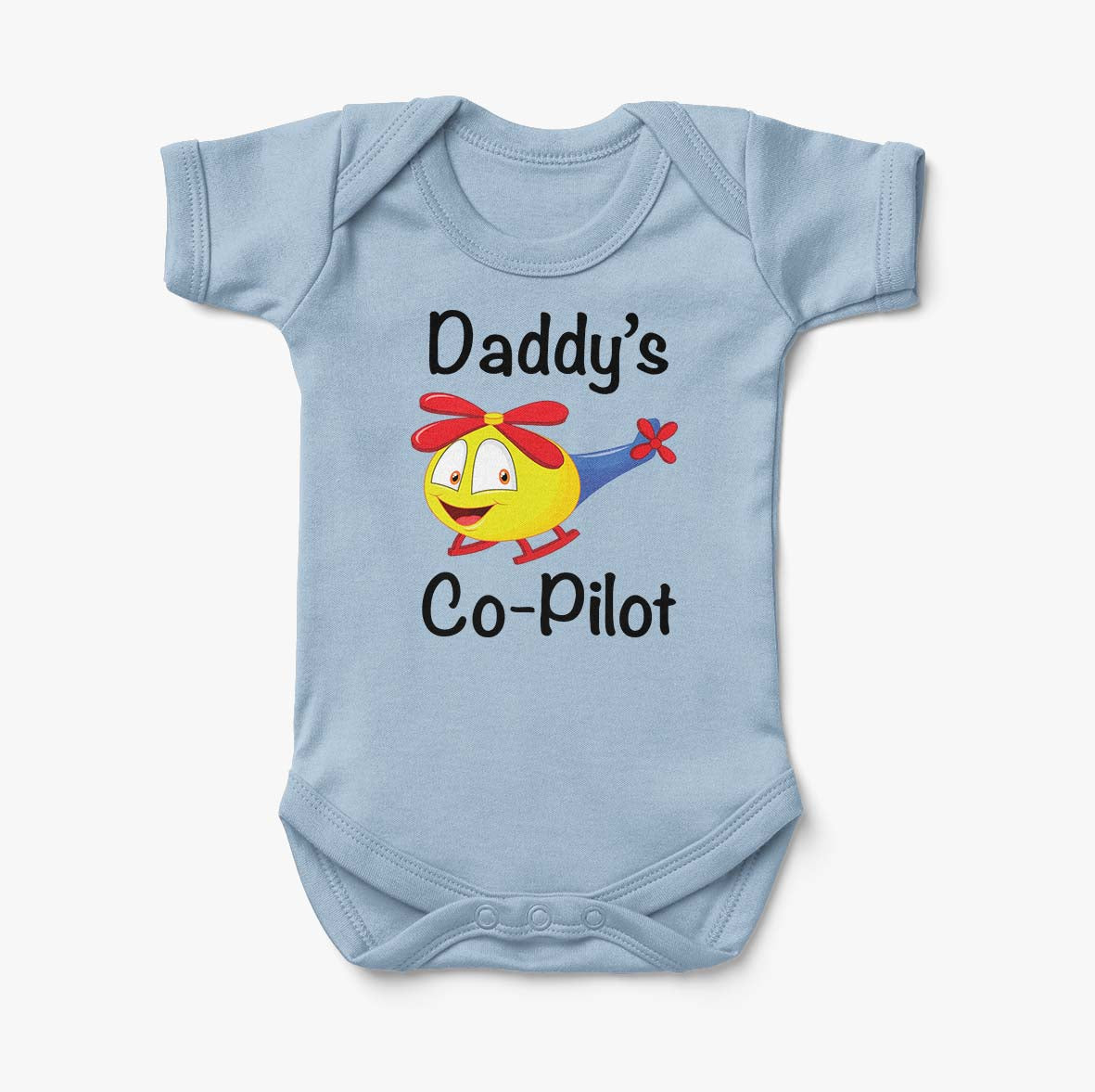 Daddy's Co-Pilot (Helicopter) Designed Baby Bodysuits
