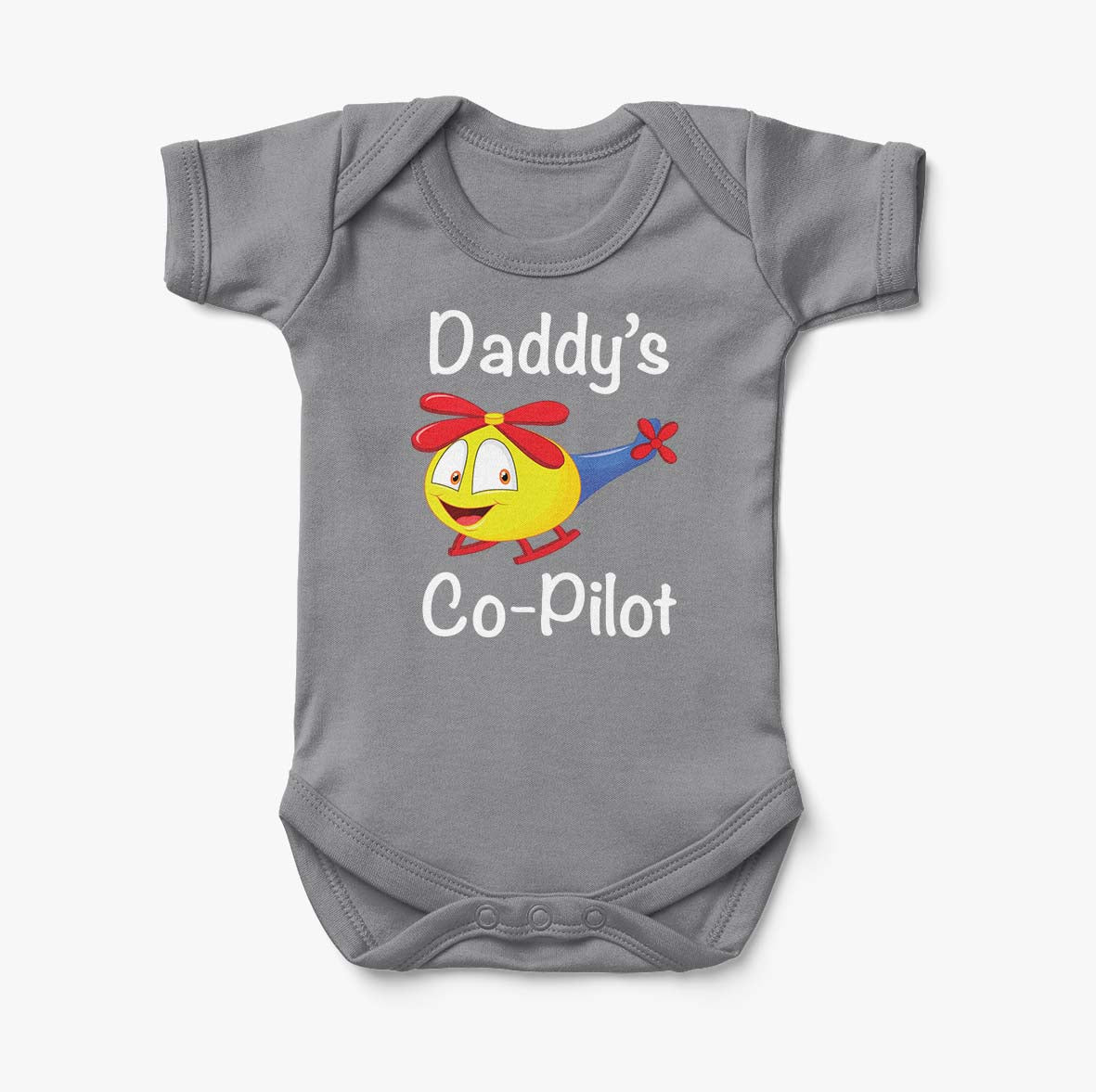 Daddy's Co-Pilot (Helicopter) Designed Baby Bodysuits